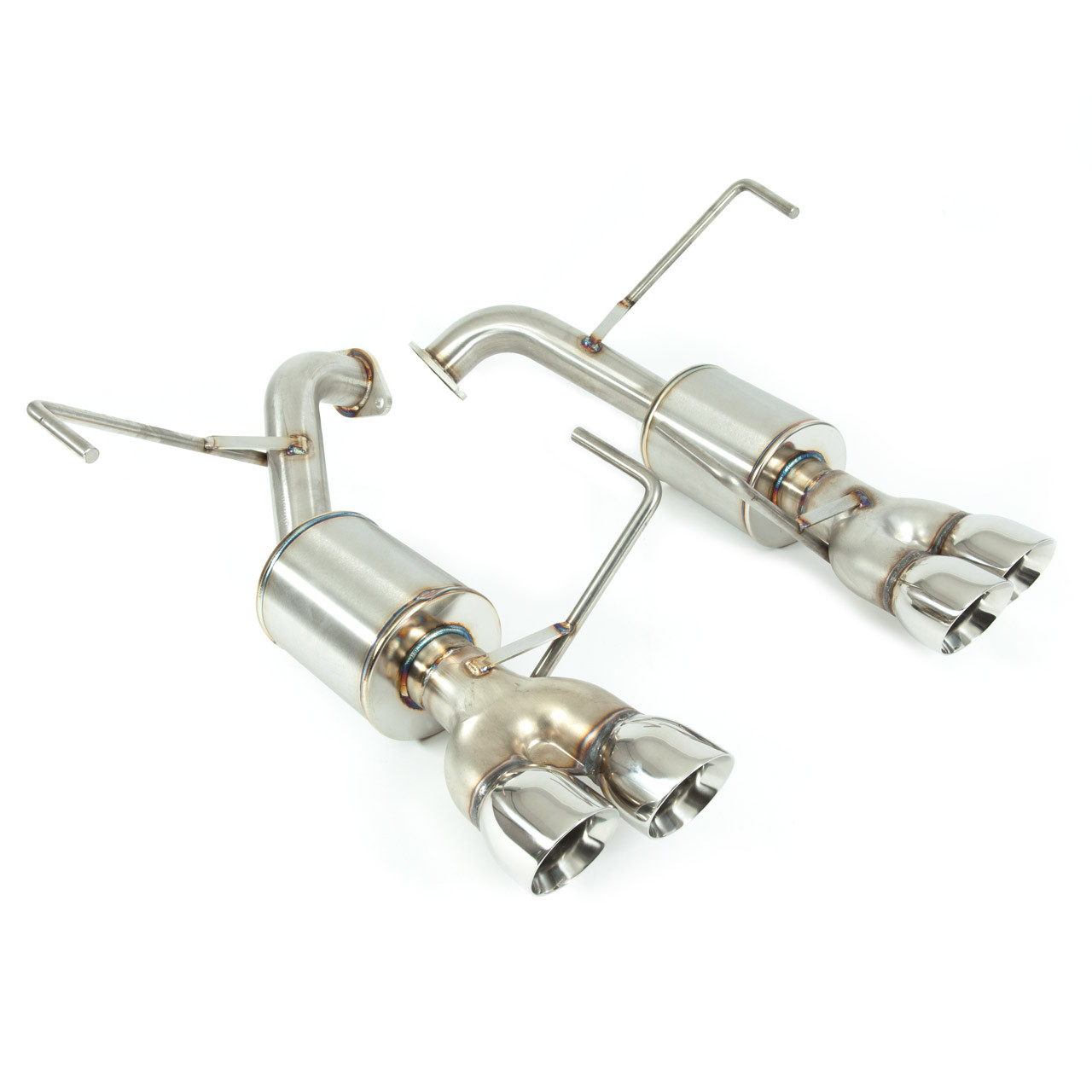 Nameless Performance Axle Back Exhaust 3inch Polished Staggered Double
